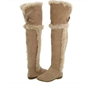 Aldo Chirdon Thigh High Faux Fur Boots